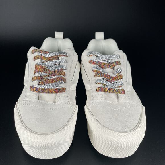 Vans Knu Skool Women’s Size 7 White Suede Casual Platform Sneaker Skate Shoe NEW - Picture 2 of 9
